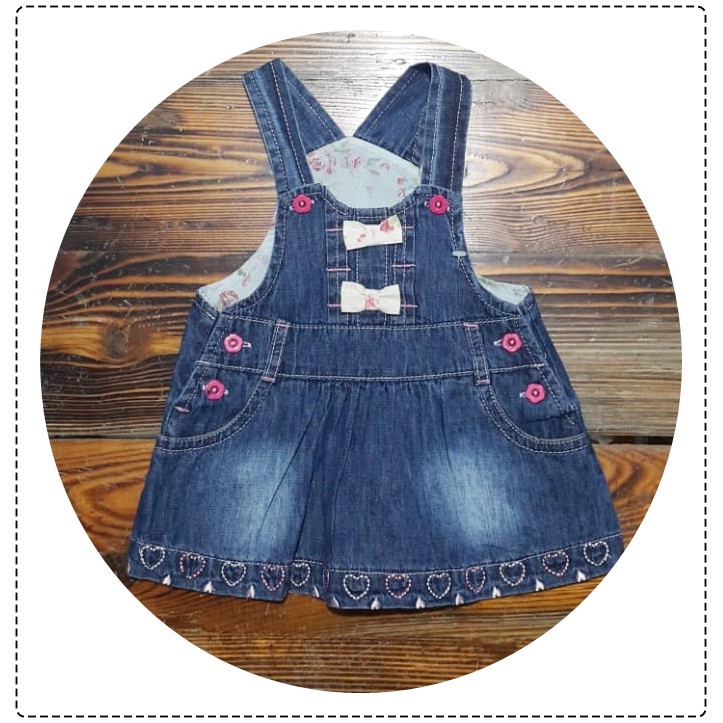 Overall Rok Dress Jeans Anak Bayi Perempuan/ Overall Denim Import 6