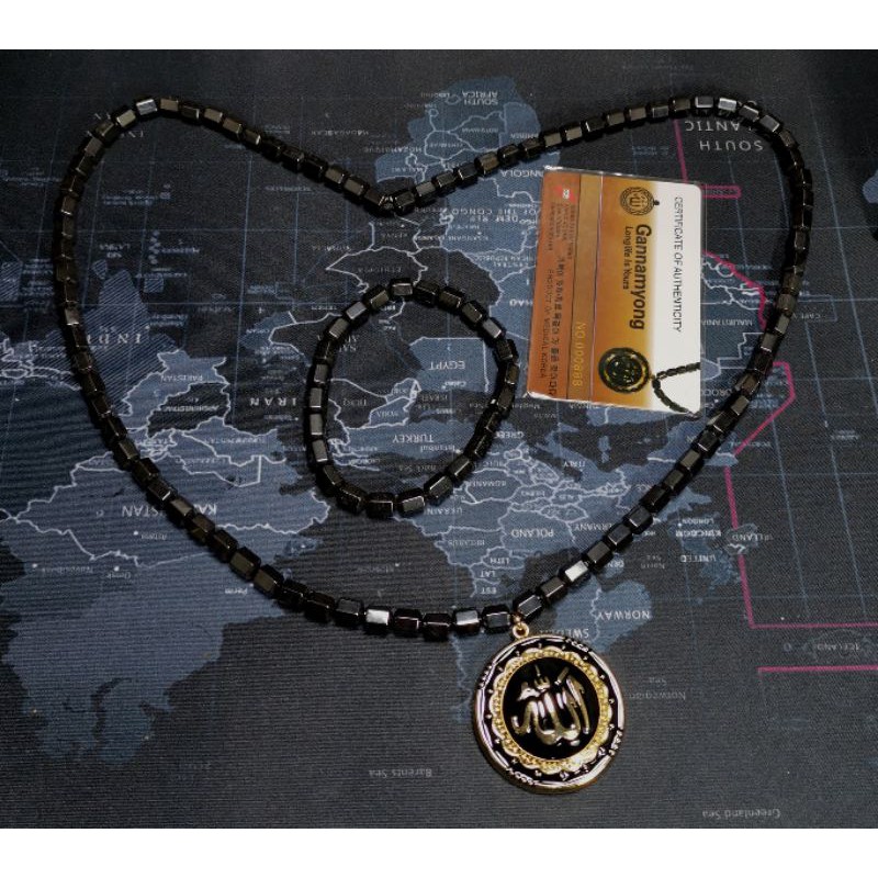 KALUNG KESEHATAN GANNAMYONG ORI + GELANG+ KOTAK+KARTU SERTIFIKAT.