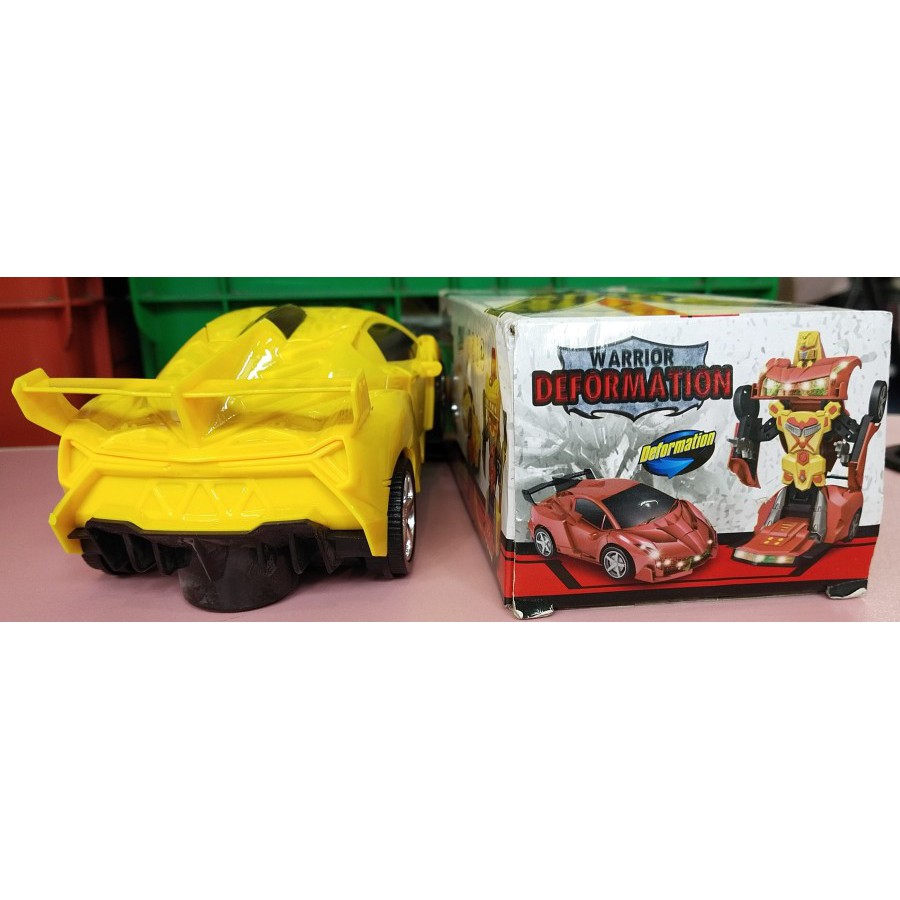 MAINAN MOBIL ROBOT WARRIOR DEFORMATION BUMBLE BEE TRANSFORMER BUMP &amp; GO