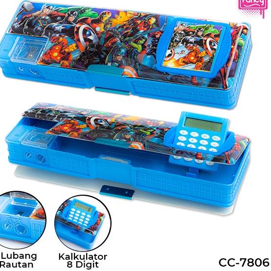 

bxpo768 Tempat Pensil Magnet Karakter + Kalkulator / Kotak Pensil CC-7806 Hot Promo