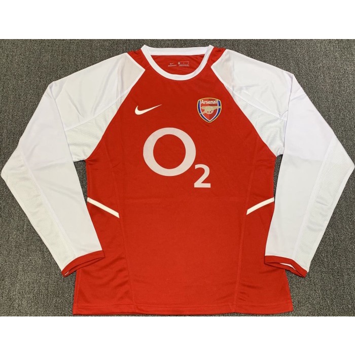 Jersey Retro Arsenal Home 2002-04 Lengan Panjang