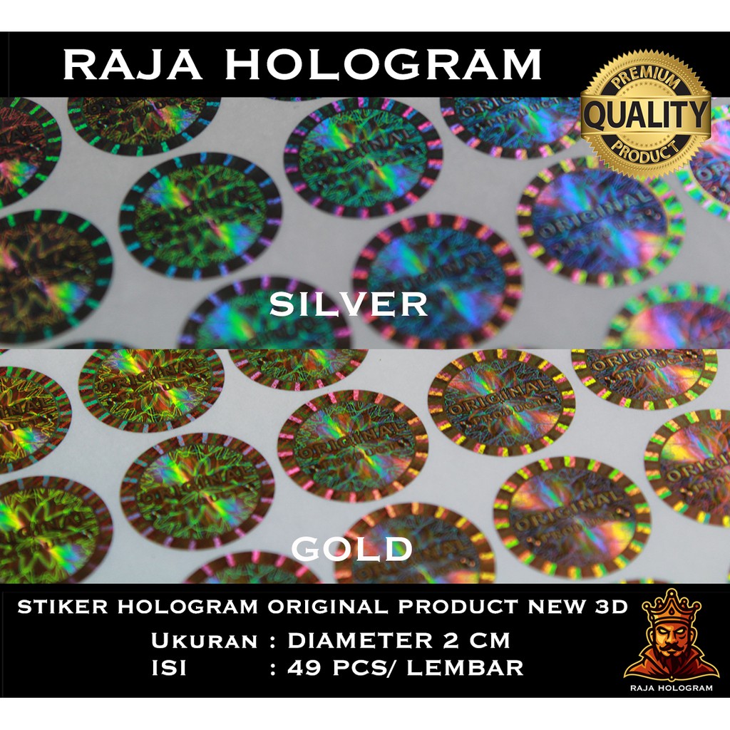 Jual STIKER HOLOGRAM ORIGINAL PRODUCT NEW 3D CETAK STICKER SEGEL LABEL ...