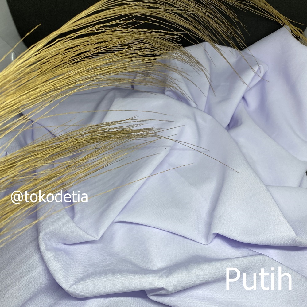 TERMURAH Kain Wolfis Grade A /  Wolpeach Premium /Wolvis Premium gamis tunik fashion-Putih