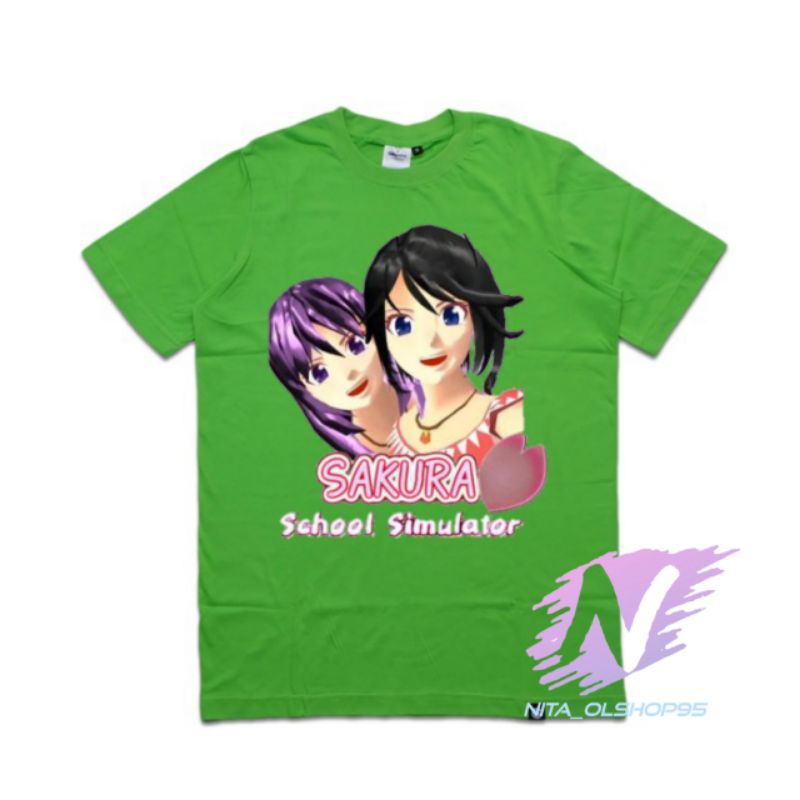 kaos sakura school simulator Megan dan Alice kaos anak