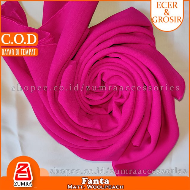PROMO!!! Jilbab Syari Jumbo Segiempat Woolpeach Square 150 x 150 cm by zumra-Fanta