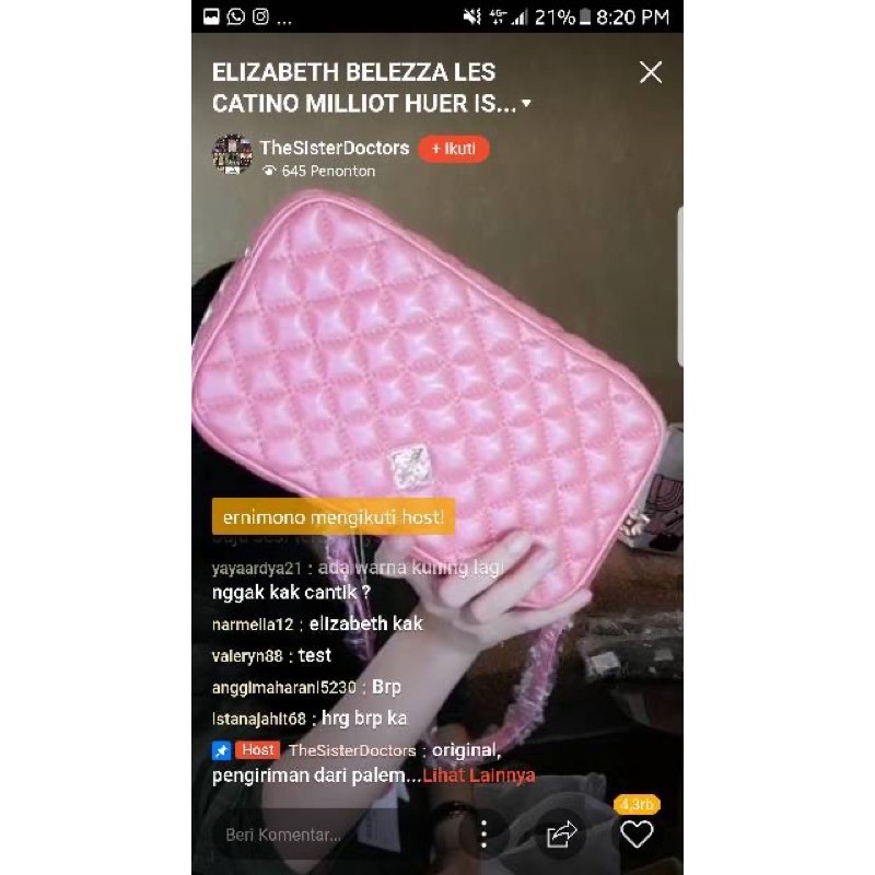 Gobelini pink LEATHER QUILTED