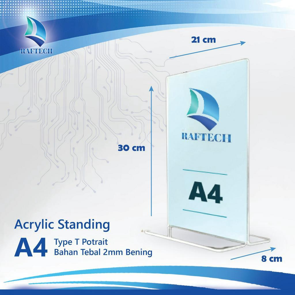 

Acrylic Tent Holder / Akrilik Tent Card A4 T Portrait 2mm