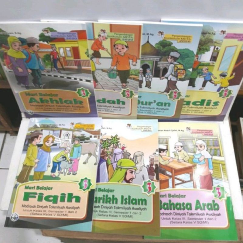 RIZQI PAKET BUKU MDTA KELAS 3 KURIKULUM MDTA 2020 - 100% Buku Original
