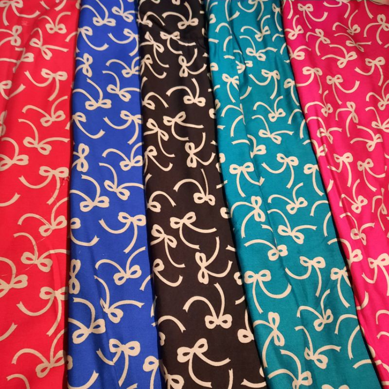 Kain Santung Rayon bahan daster motif pita
