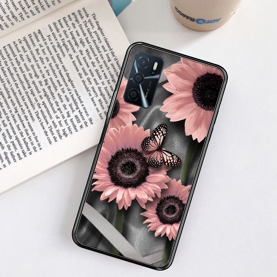 VAION MARKET oppo A16 BUNGA(VMC- 01) - Hardcase 2D - Silikon Hp - Case Hp - Case Murah - Kondom Hand