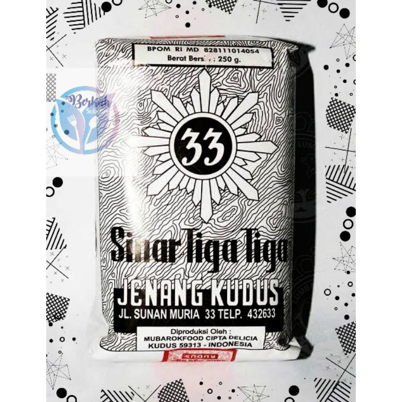 

Jenang Sinar 33 250gr | Oleh-oleh Khas Kabupaten Kudus
