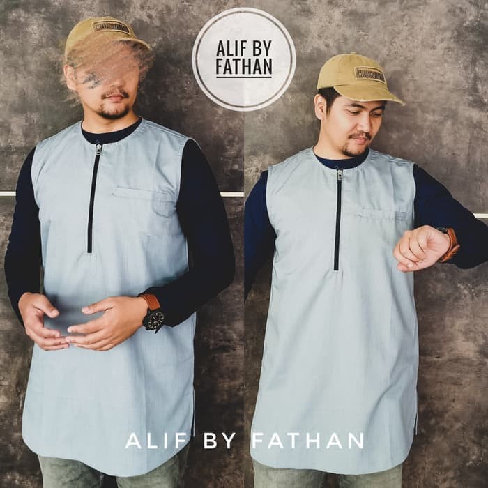 Sholat-Rompi- Rompi Sholat Roshal Zipper / Rompi Muslim Pria -Rompi-Sholat.