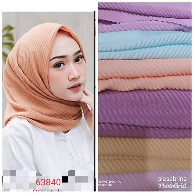 Kerudung segi empat plisket 638