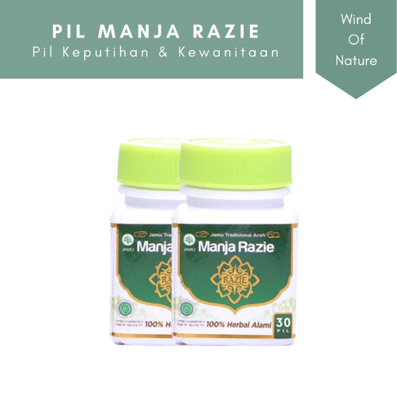Pil Manja Razie 30 - 60 Kapsul Obat Keputihan Kista Miom Tanpa Operasi Pelancar Haid Atasi Nyeri Hai