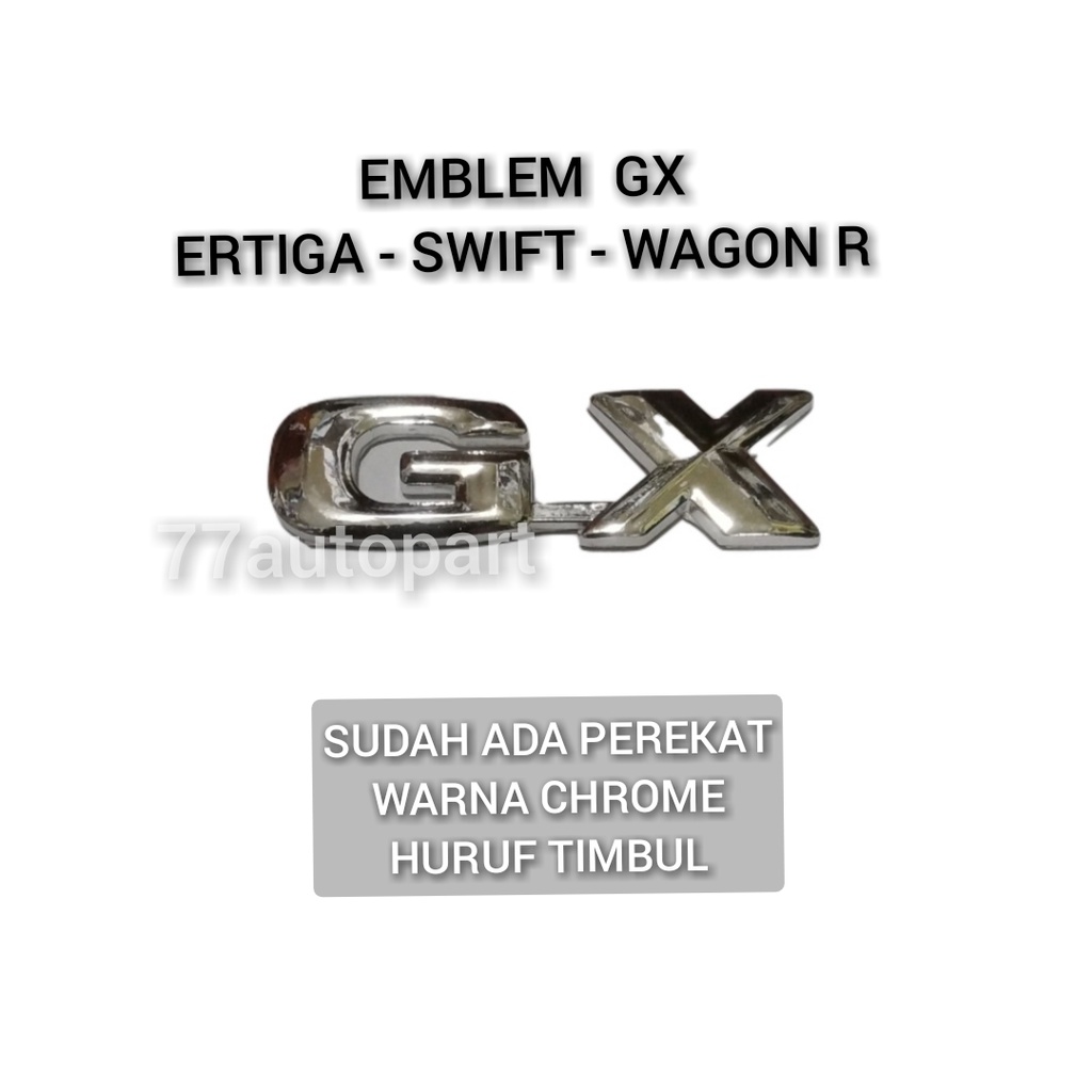 emblem logo mobil tulisan gx untuk ertiga