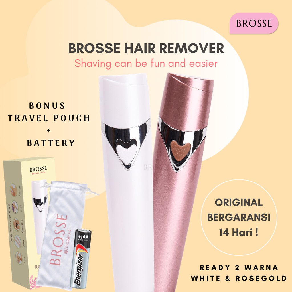 READY STOCK - Brosse HairRemover ORIGINAL + BERGARANSI - White &amp; Rosegold