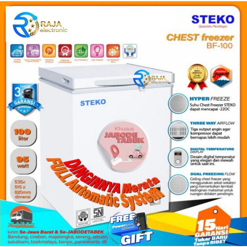 Chest Freezer STEKO BF-100 , freezer box daging ice cream