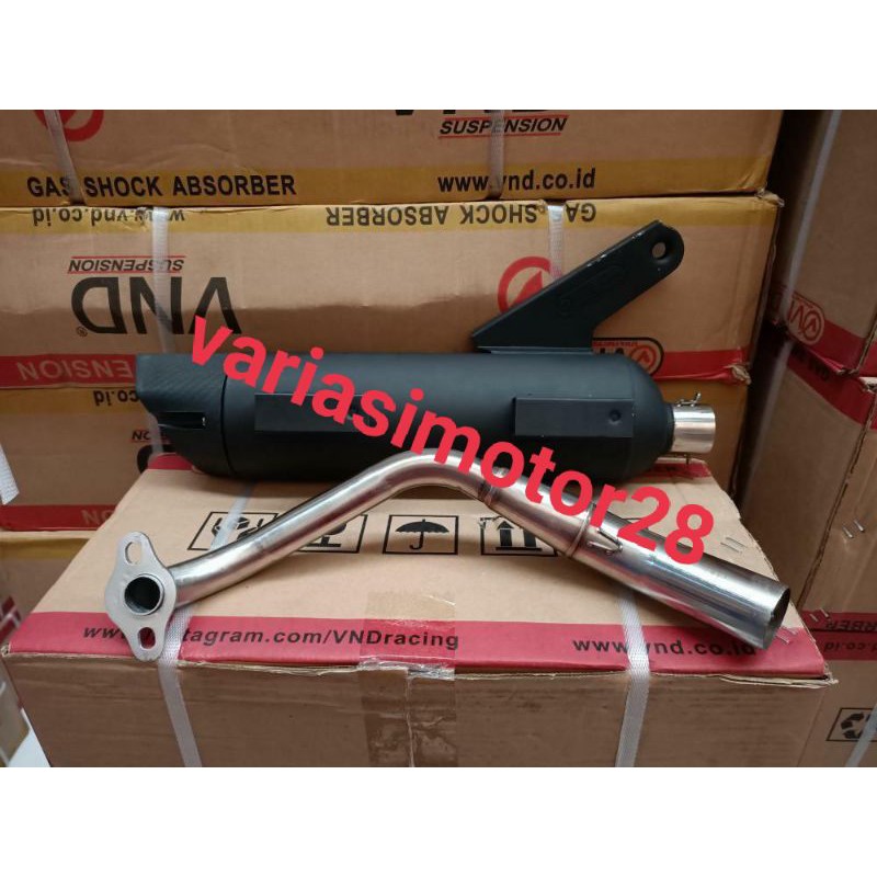 NEW KNALPOT VND BLACK  CARBON STD RACING AK 777 B1 BEAT NEW 2020 GENIO ALL NEW SCOOPY 2021
