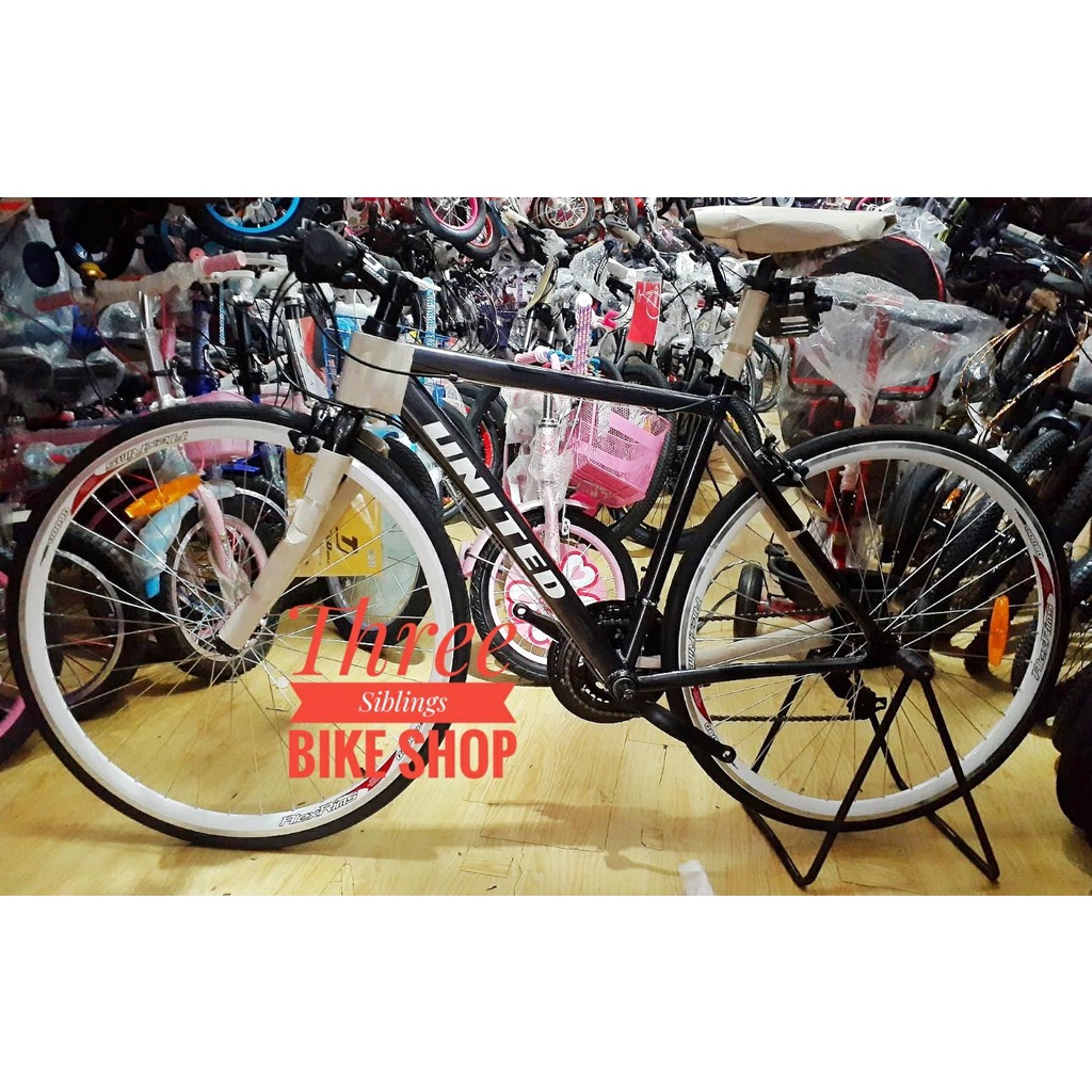 SEPEDA HYBRID UNITED BOSTON 2.0 ALLOY 3x7 SPEED SHIMANO 700cc - GREY