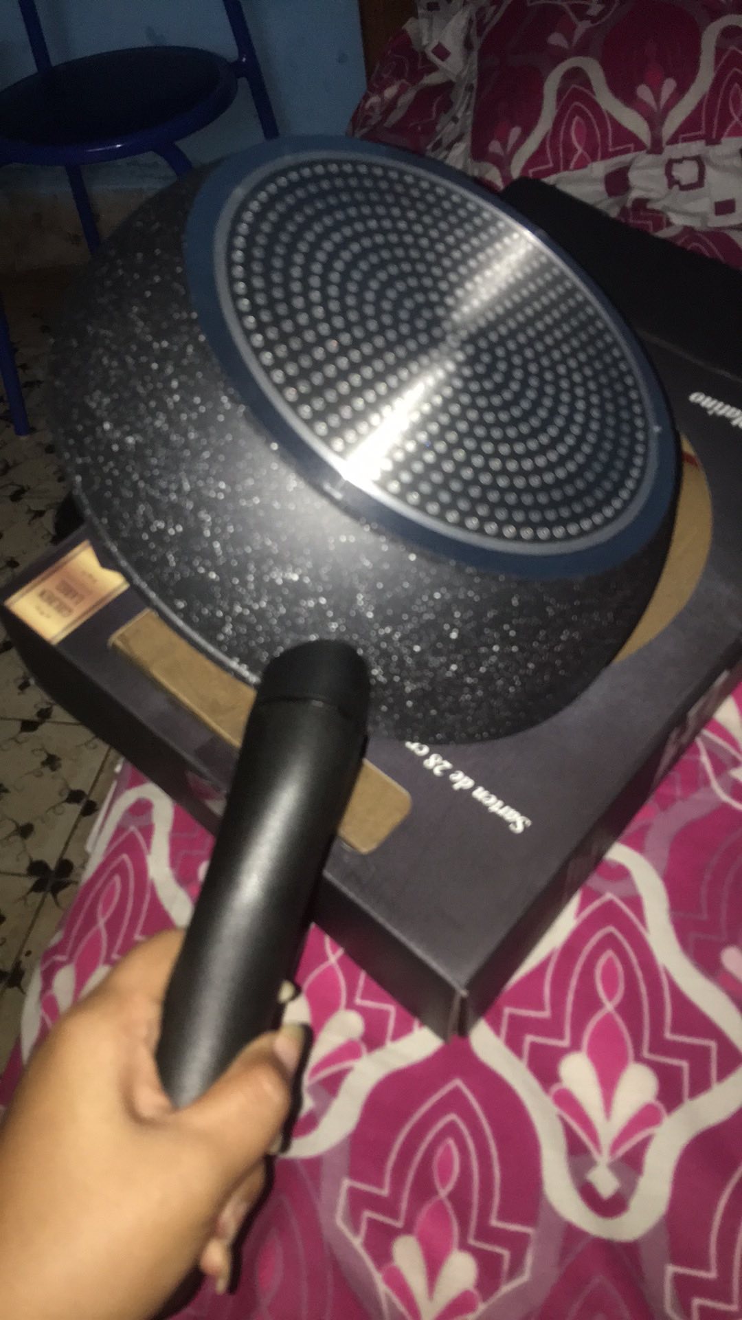 Granite Panci Fry Pan Grill Pan Casserole Marble Granit Granite Penggorengan Pemanggang Anti Lengket