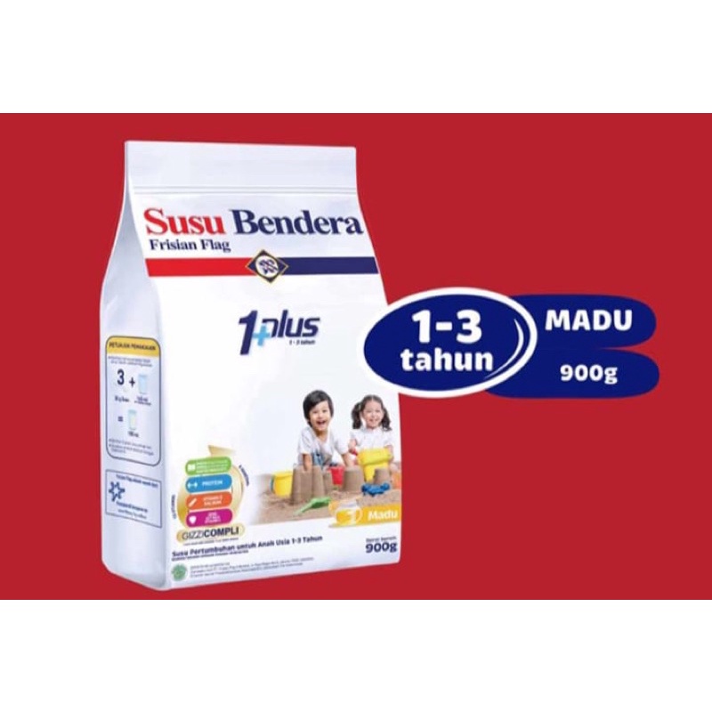 SUSU BENDERA 1 PLUS USIA 1-3 TAHUN RASA MADU 900GR