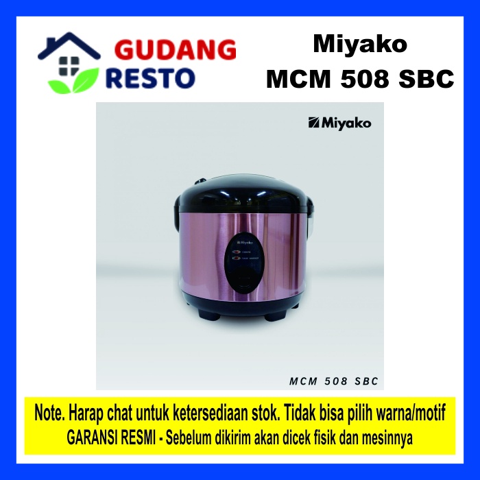 MIYAKO MCM 508 SBC / MCM508 MAGICCOM RICECOOKER 1.8 L BODY STAINLESS 3 IN 1 PENANAK NASI