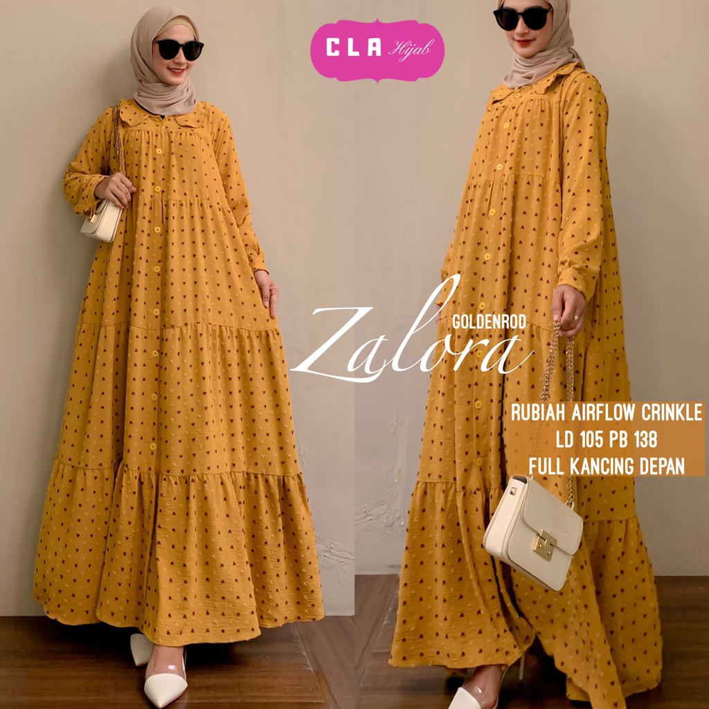 Zalora Golden Rod Dress Gamis by Cla Hijab