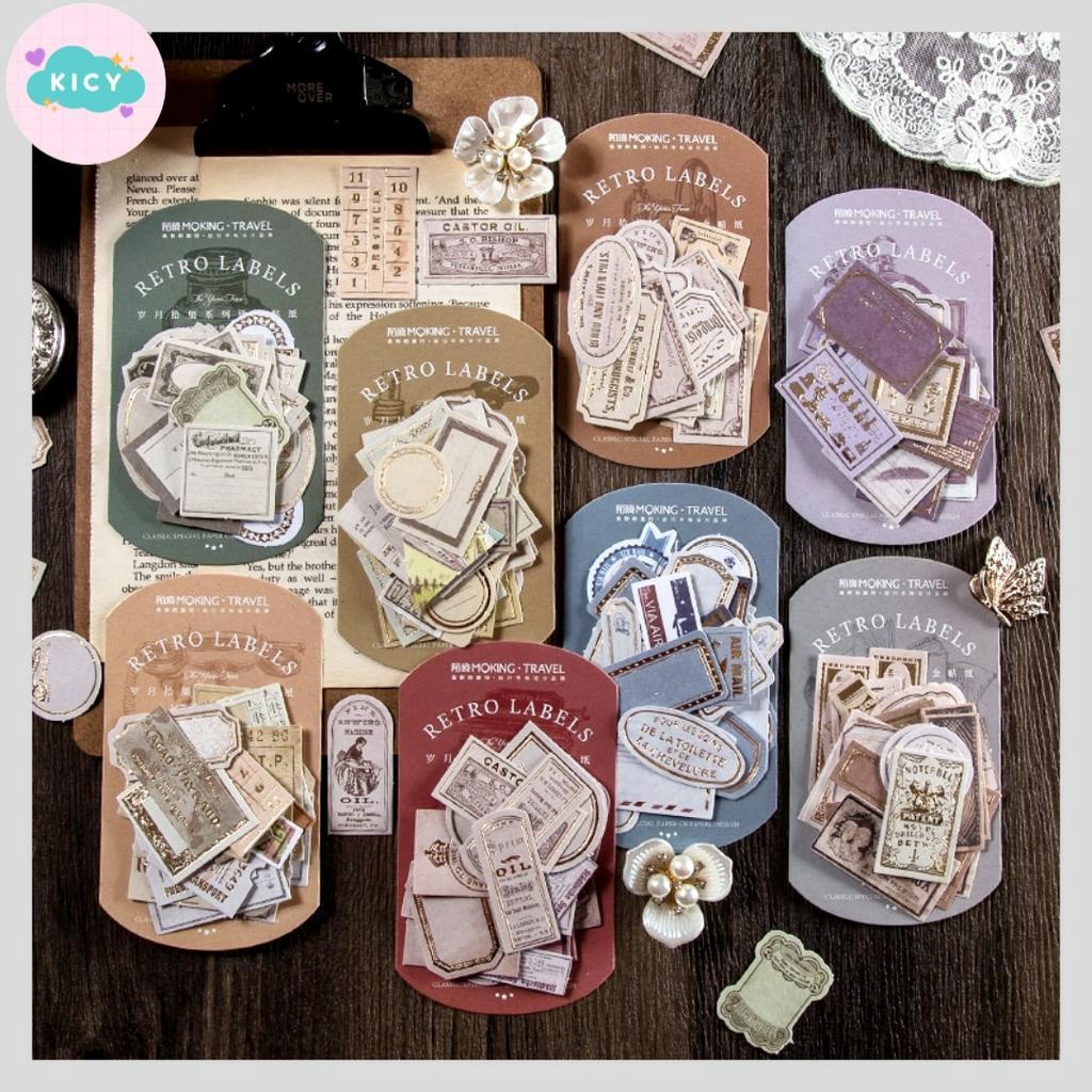 [KICY] Stiker Deco Import VINTAGE BRONZE Stiker Aesthetic Stiker Journal Notebook Scrapbook Agenda P