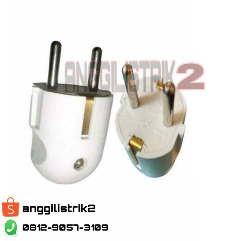 steker arde broco 13310/colokan listrik/ colokan bulat /steker bulat/steker arde/steker kuningan
