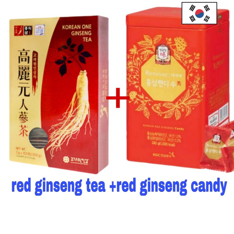 

Korean one red ginseng tea + cheongkwanjang red ginseng candy