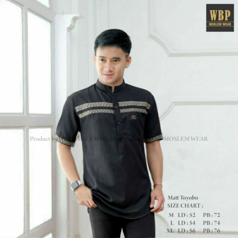Baju koko pria dewasa lengan pendek katun toyobo || koko kurta dewasa terbaru terlaris  FF