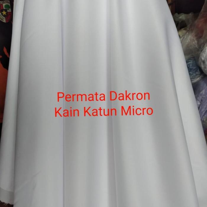 Kain | Kain Katun Micro Polos Putih 1 Meter Lebar 240 Cm