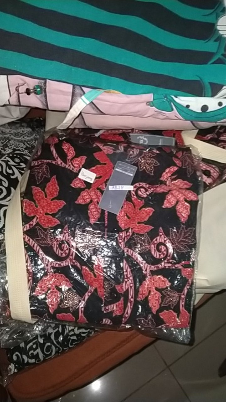 Kemeja Batik Dewasa Prada Gliter Lengan Panjang Jumbo