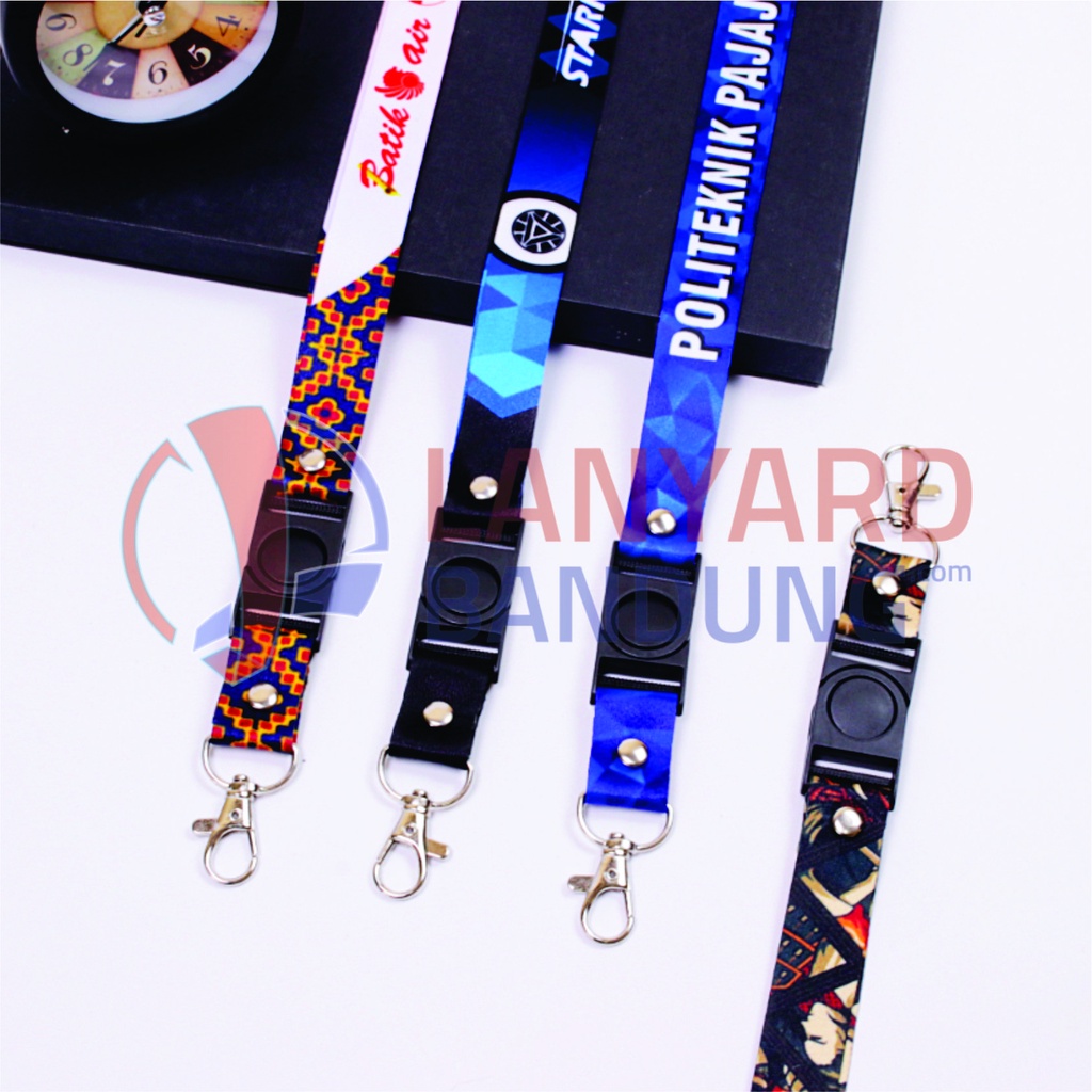 tali lanyard print sublim 2cm cetak 2 muka  / tali id card printing dua cm cetak dua muka / nametag