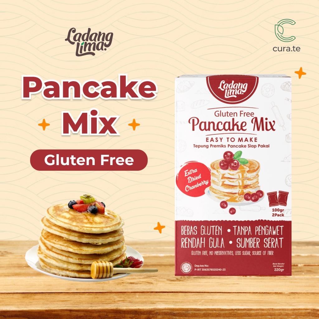 LADANG LIMA TEPUNG PANCAKE MIX CRANBERRY | GLUTEN FREE TEPUNG PREMIX