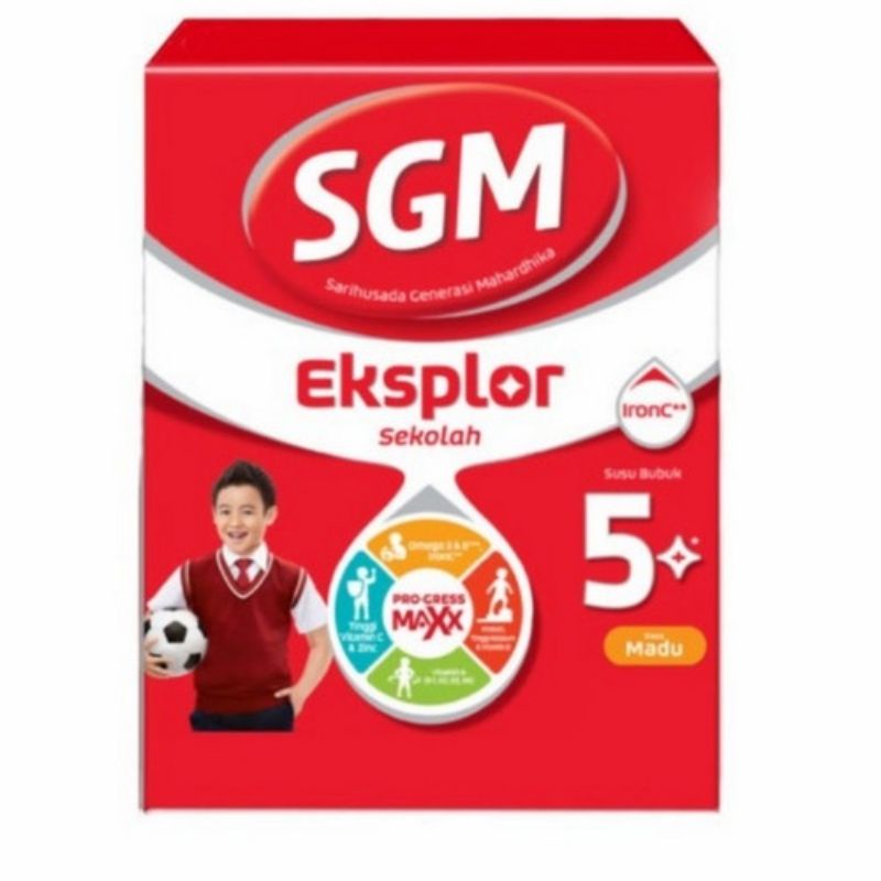 SGM Eksplor Sekolah 5+ Pro-GressMaxx Madu Susu Bubuk 900gr