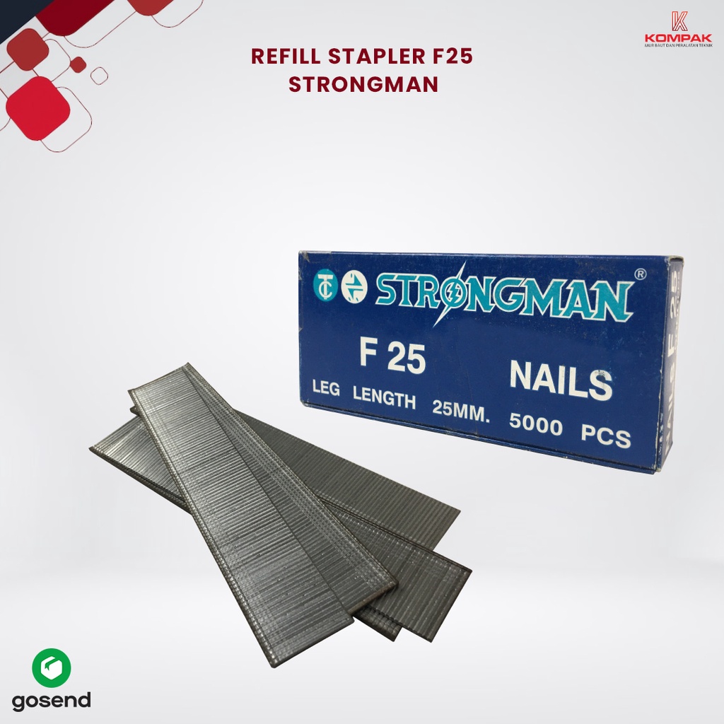 isi paku tembak F25 strongman staples