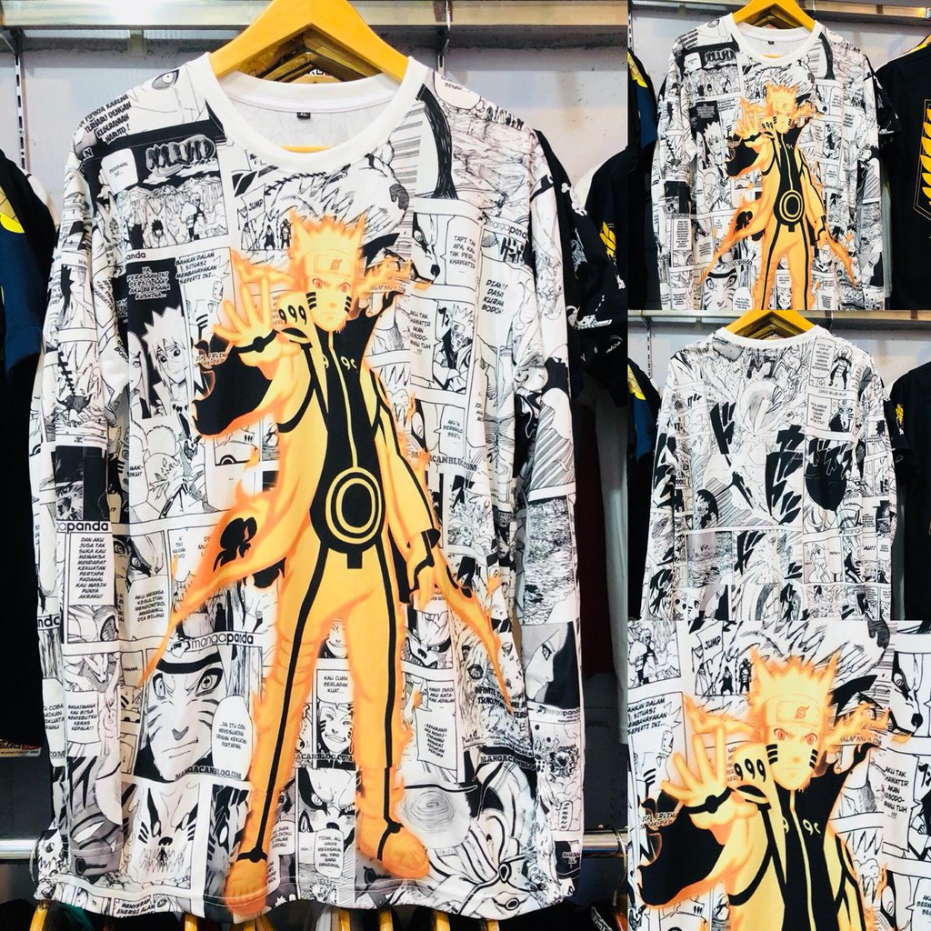 Kudou x Metro - Kaos Longsleeve Naruto Kyubi Fullprint