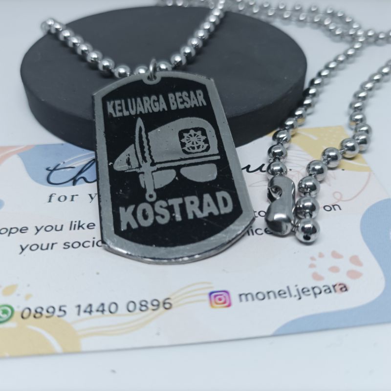 Kalung Logo Keluarga Besar KOSTRAD (Stainless Asli)