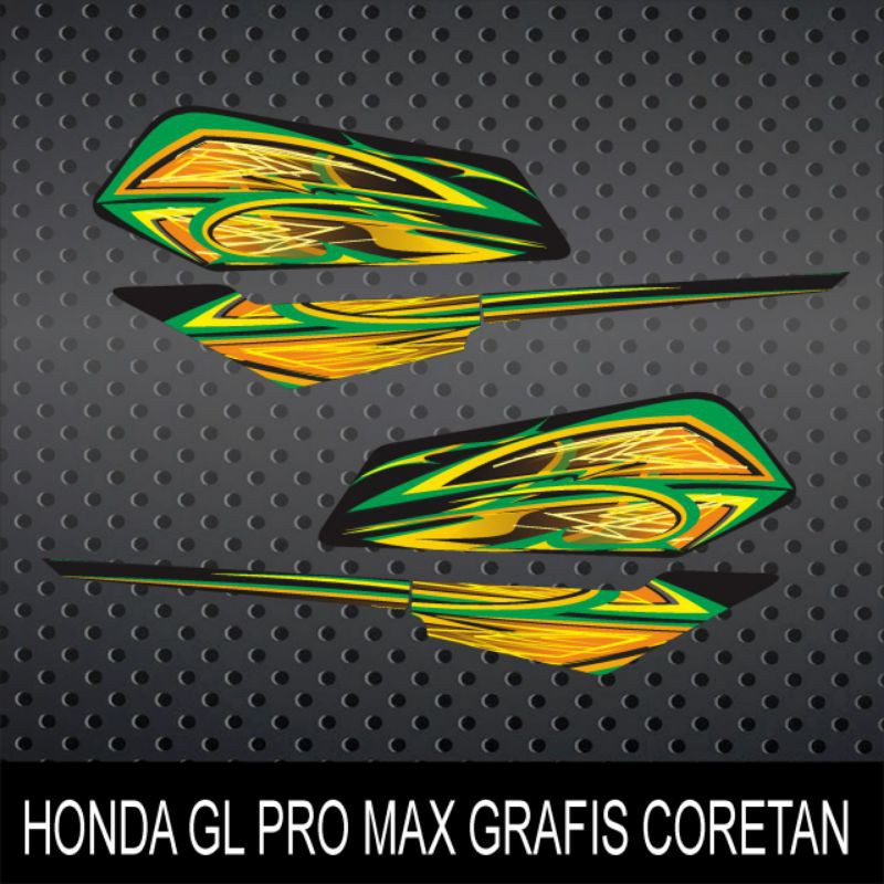 STIKER STRIPING DECAL VARIASI HONDA GL PRO / GL MAX GRAFIS CORETAN