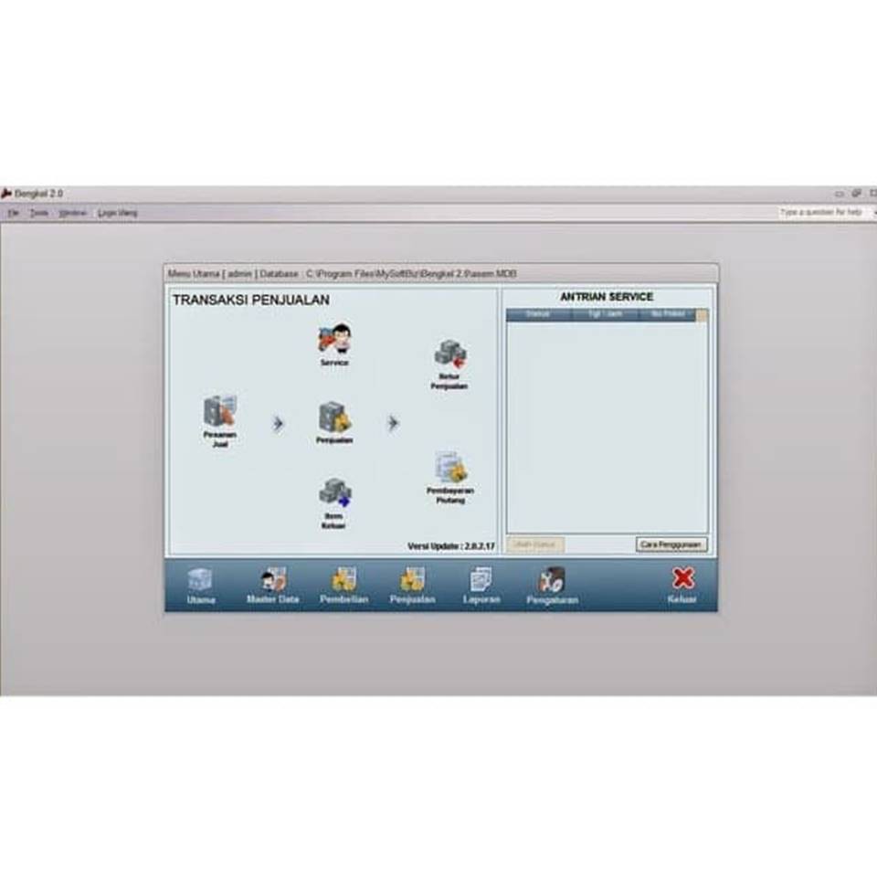 SOFTWARE PROGAM BENGKEL 2.0 - SERVICE KENDARAAN PENJUALAN SPAREPART