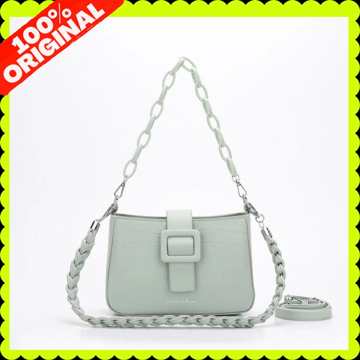 Tas Charles And Keith Wanita Original Branded Store Terbaru Sr7037 - Green On Sale