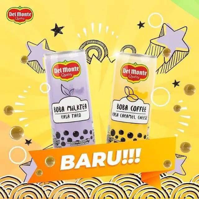 delmonte can Boba coffe Boba milk tea 240 ml