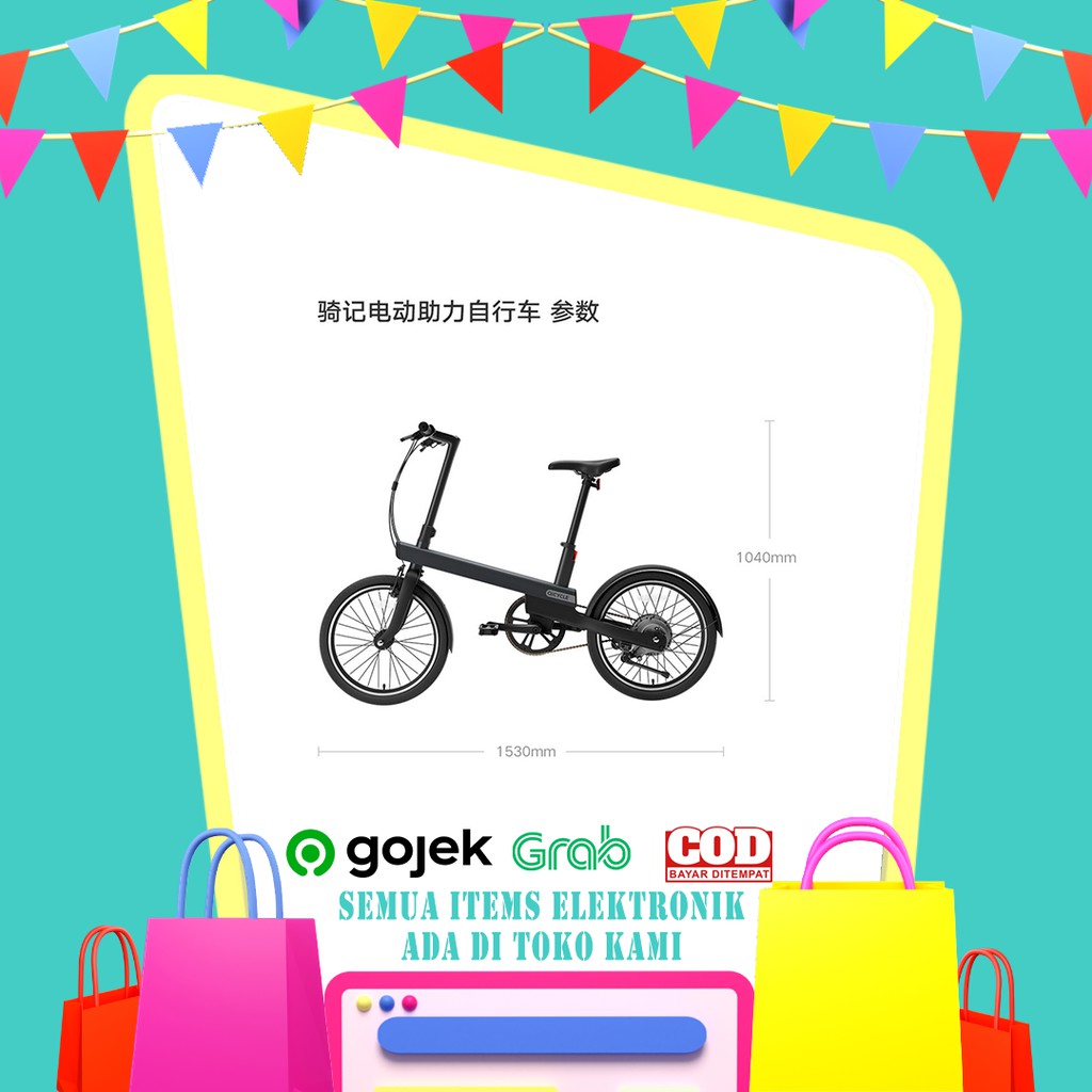 Xiaomi QiCycle EC1 Sepeda Elektrik Smart Bicycle 20 Inches