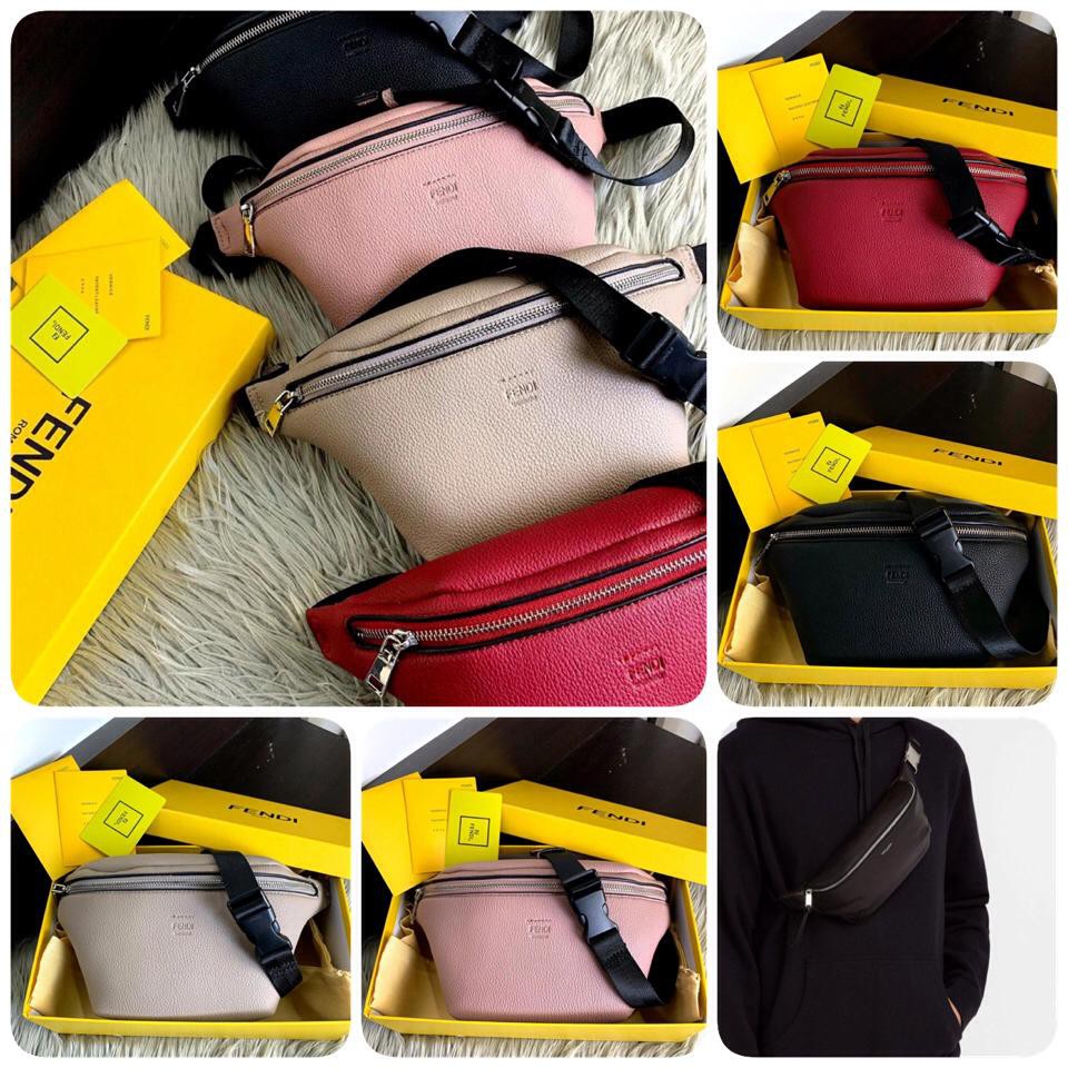 FENDI BumBag Selleria Lei Textured Leather#0632