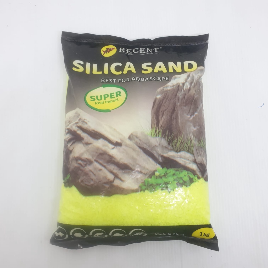 Pasir silika silica recent kandila 1kg warna kuning