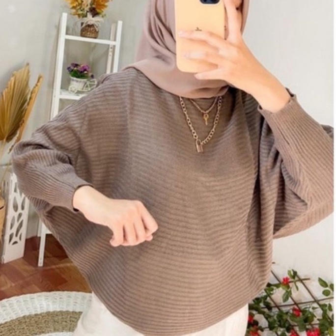 SWEATER | LASPERAL BLOUSE RAJUT BATWING bb 30 - 55kg  /BLUSE WANITA RAJUT //ATASAN WANITA /BAJU KELELAWAR PREMIUM BB 30 - 60 KG BAHAN ADEM HALUS NYAMAN DI PAKAI