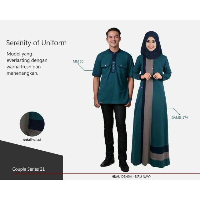 Busana Muslim Muslimah Mutif Couple Series 21