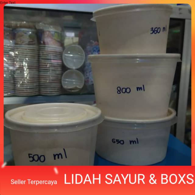 Paper bowl (800ML) - Paperbowl Mangkok kertas ukuran 800ml paperbowl PAPER BOWL 360ml 500ml 650ml 800ml + TUTUP Putih / Mangkok Kertas PAPERBOWL 12oz 17oz 22oz 27oz