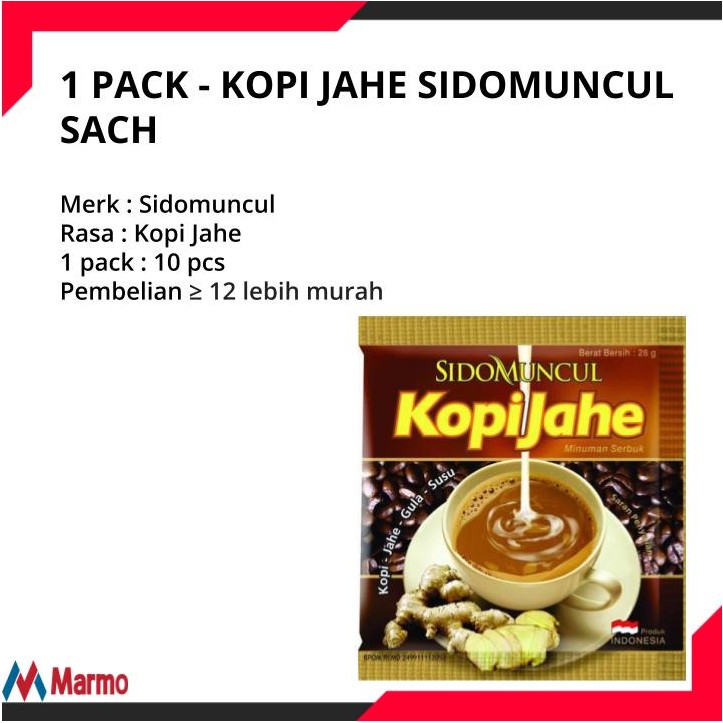 

1 PACK - KOPI JAHE SIDOMUNCUL SACH